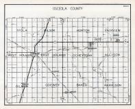 Osceola County Map, Iowa State Atlas 1930c
